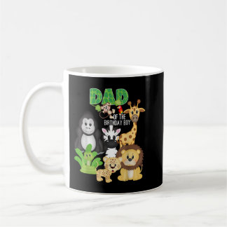 Mug Papa De L'Anniversaire Garçon Jungle Safari Zoo Th