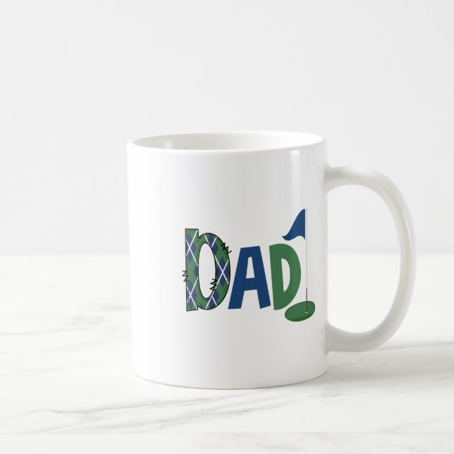 Mug Papa De L'Anniversaire Garçon Trou Dans Un Golf Sp (Droite)