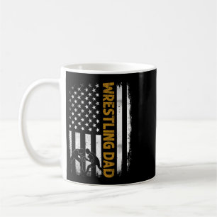 Mug Papa de lutte Drapeau américain 4 juillet Fête des