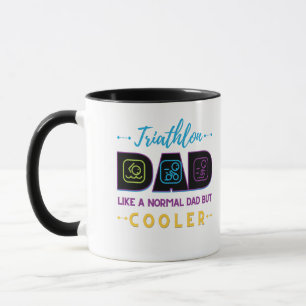Mug Papa de triathlon, comme un père normal mais une t