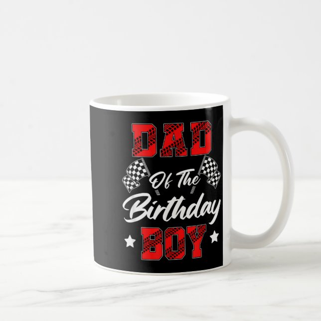 Mug Papa de voiture de course du garçon qui fête son a (Droite)