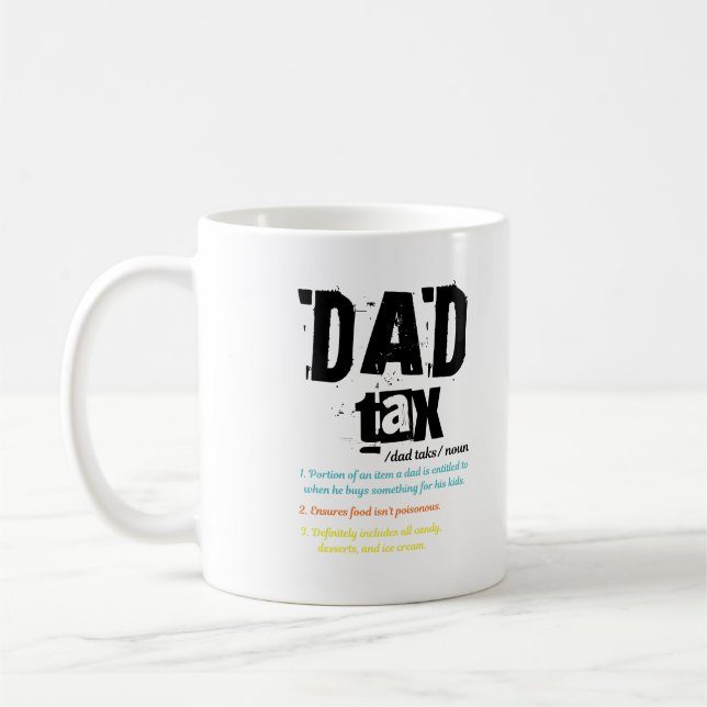 Mug Papa Définition de l'impôt Drôle de la paternité V (Gauche)