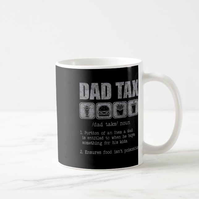 Mug Papa Définition de l'impôt Drôle papa de farces fi (Droite)