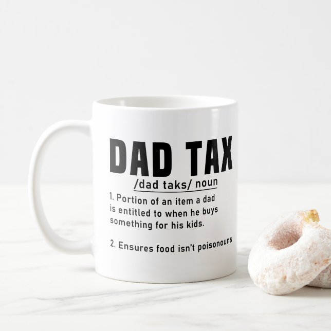 Mug Papa Définition de l'impôt Fête des pères Drôle Pè (Avec donut)