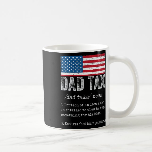 Mug Papa Définition de l'impôt Hommes Fête des pères a (Droite)
