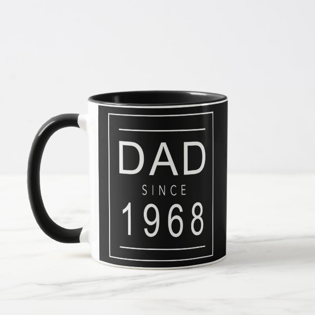 Mug Papa depuis 1968 68 Esthétique promu à papa (Gauche)