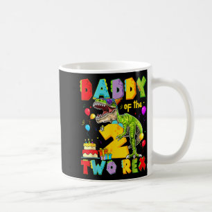 Mug Papa des deux rex garçon de 2 ans d'anniversaire d