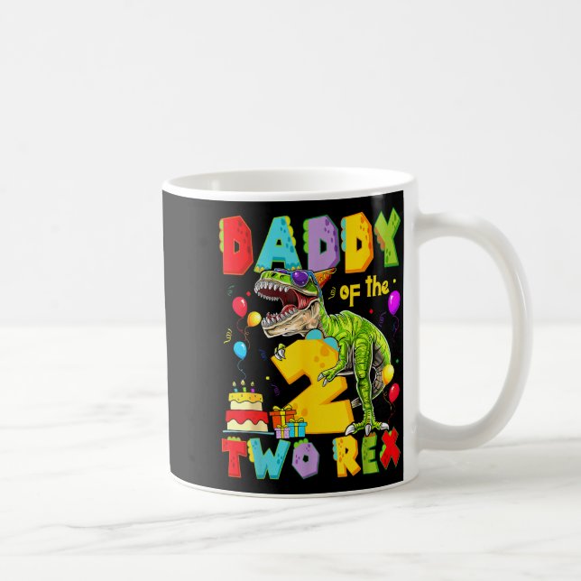 Mug Papa des deux rex garçon de 2 ans d'anniversaire d (Droite)