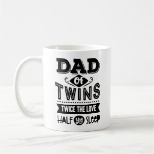 Mug Papa des jumeaux Deux fois l'amour Demi-sommeil