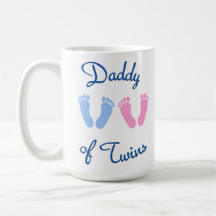 Mug Papa des jumeaux Empreintes