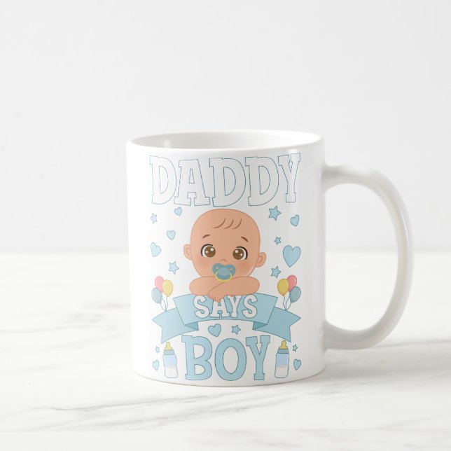 Mug Papa dit Grossesse Garçon rose ou bleu (Droite)