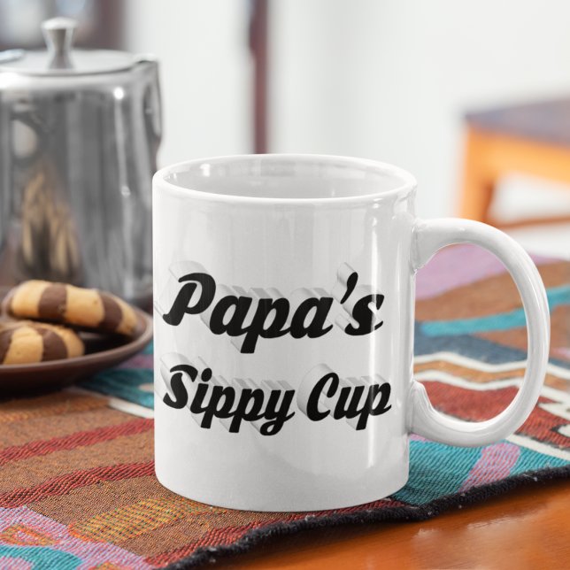 Mug Papa drôle café citation moitié noire (Créateur téléchargé)