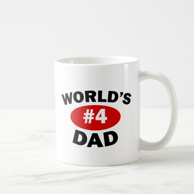 Mug Papa du #4 du monde (Droite)
