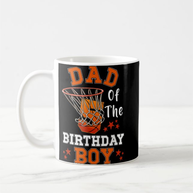 Mug Papa Du 5E Anniversaire Basketball Garçon Thème 5  (Gauche)