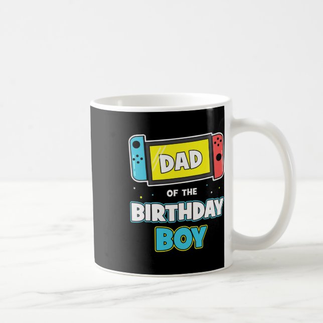 Mug Papa du garçon d'anniversaire drôle jeu vidéo d'an (Droite)