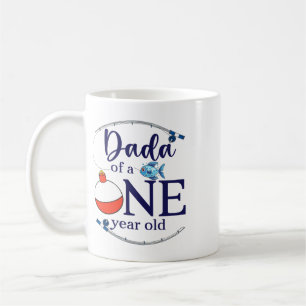 Mug Papa du grand garçon de pêche Premier anniversaire