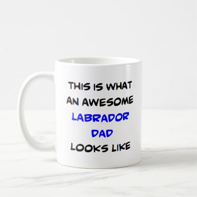 Mug papa du labrador, génial (Gauche)