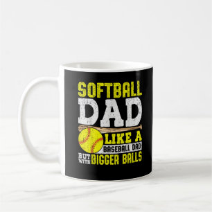 Mug Papa Du Softball Comme Un Basball Avec Des Ballons