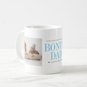 Mug "Papa en bonus" Beau-père Collage de deux photos