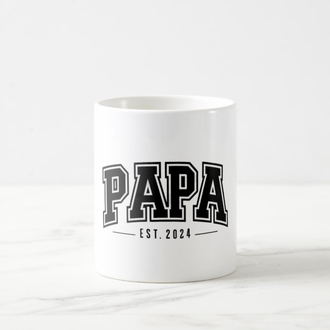 Mug Papa Est. 2024 - Célébration des nouveaux grands-p (Centre)