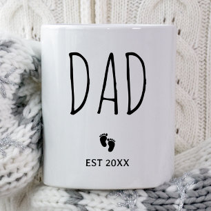 Mug Papa Est. 2025 Attendez-vous Baby Nouveau Papa pre