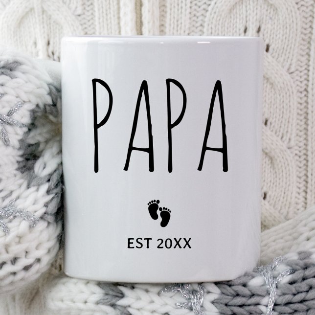 Mug Papa Est 2025 Nouveau papa Grossesse Parente Prosp (Créateur téléchargé)