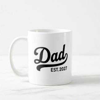 Mug Papa Est 2027 Futur Papa Bébé Annonce