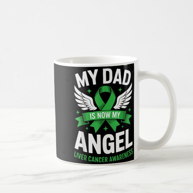 Mug Papa est le ruban vert de sensibilisation au cance (Droite)