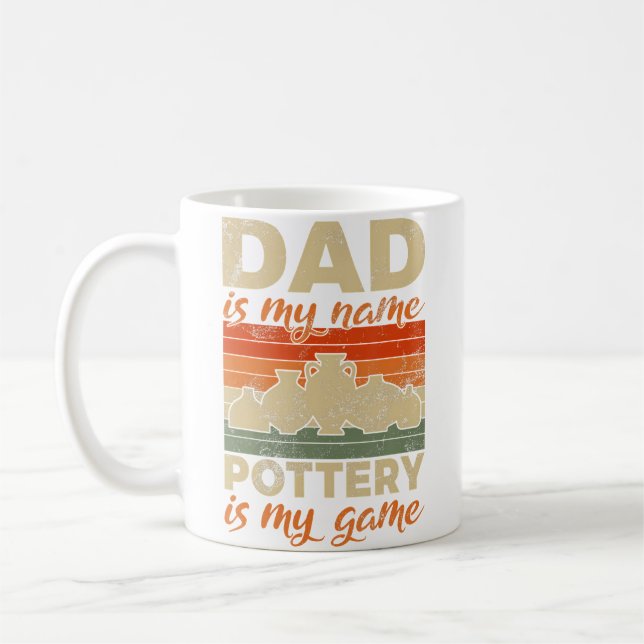 Mug Papa Est Mon Nom Poterie Est Mon Jeu Poterie Papa (Gauche)