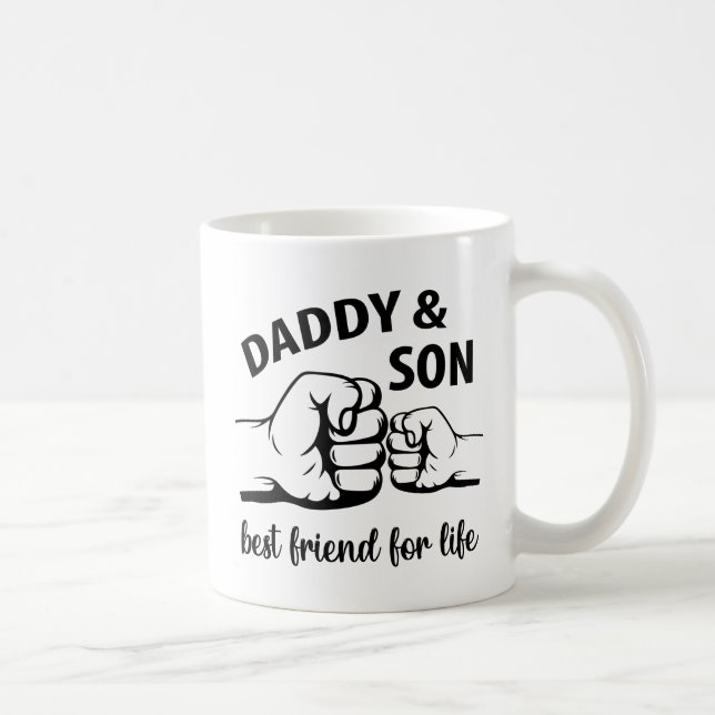 Mug Papa Et Fils, Père Et Fils, Papa Et Fils Cadeau (Droite)