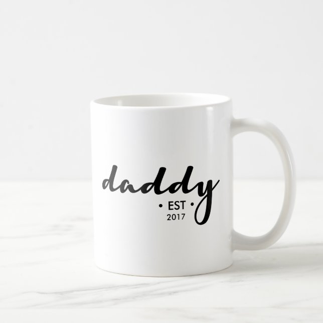 Mug Papa, établi, année, personnalisé (Droite)