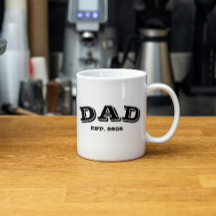 Papa établi Nouveau père Typographie année d'établ