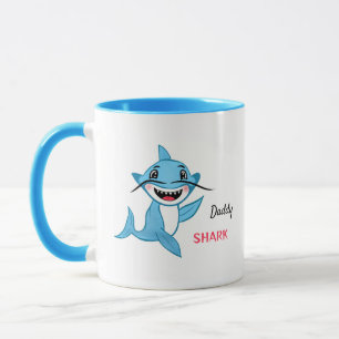 Mug Papa Famille Requin Heureuse