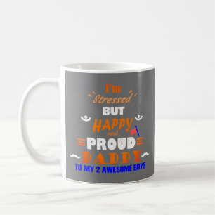 Mug Papa fier de 2 garçons