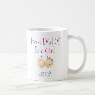 Mug Papa fier des jumelles de fille de garçon