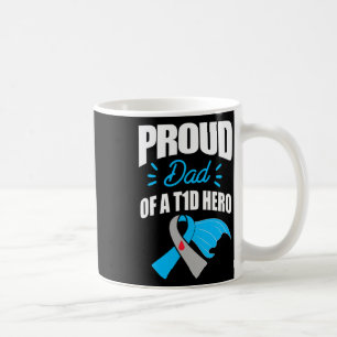 Mug Papa fier d'un héros T1d papa diabète de type 1 se