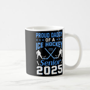 Mug Papa fière d'un senior de hockey sur glace diplômé