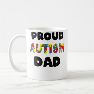 Mug Papa fièrement autiste Colored Pièces de Puzzle à