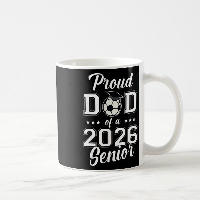 Mug Papa fièrement senior de l'équipe de soccer de la  (Droite)
