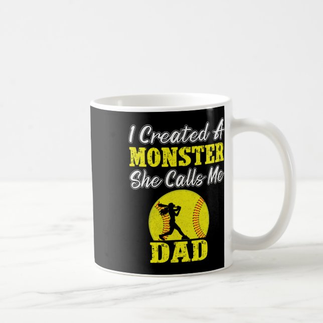 Mug Papa Fille Coach Drôle Softll A Créé Un Monstre  (Droite)