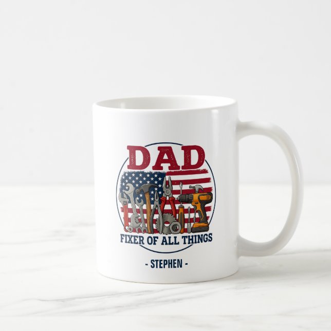 Mug Papa, Fixer De Toutes Les Choses - Menuiserie Patr (Droite)