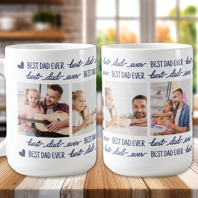 Mug Papa Fun Blue Photo (Créateur téléchargé)