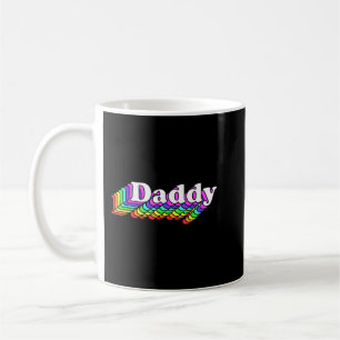 Mug Papa, Gay Daddy Bear, Retro LGBT Rainbow, LGBTQ P