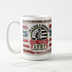Mug Papa Grand-père Retraité Army Mug, États-Unis Drap