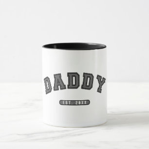 Mug Papa Gray Leather Est. Graphique établi