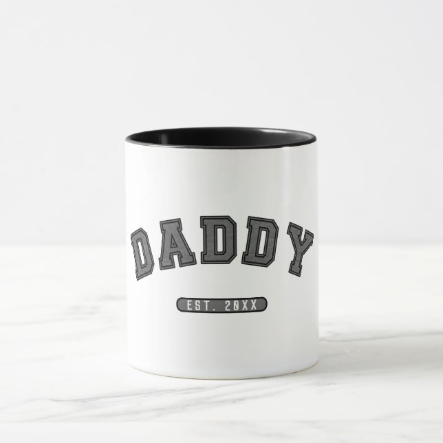 Mug Papa Gris Cuir Établie Graphisme établi (Centre)