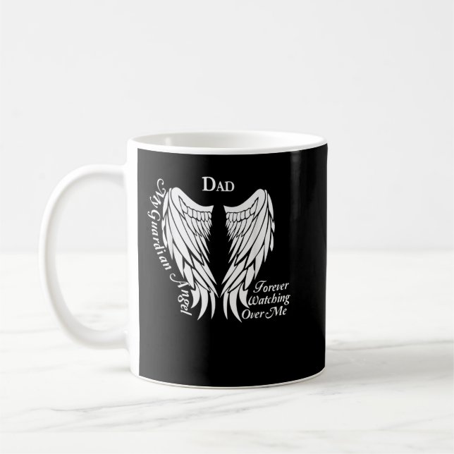 Mug Papa Guardian Angel Cadeau commémoratif pour la pe (Gauche)
