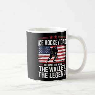 Mug Papa Hockey Le Portefeuille, Père de Hockey sur Gl