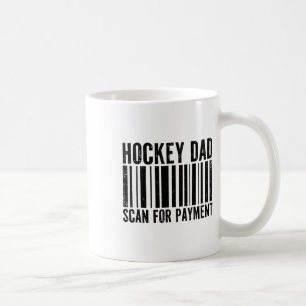 Mug Papa hockey scanne pour paiement Papa drôle hockey