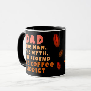 Mug Papa Homme Mythe Légende Accro au Café Drôle de Pè